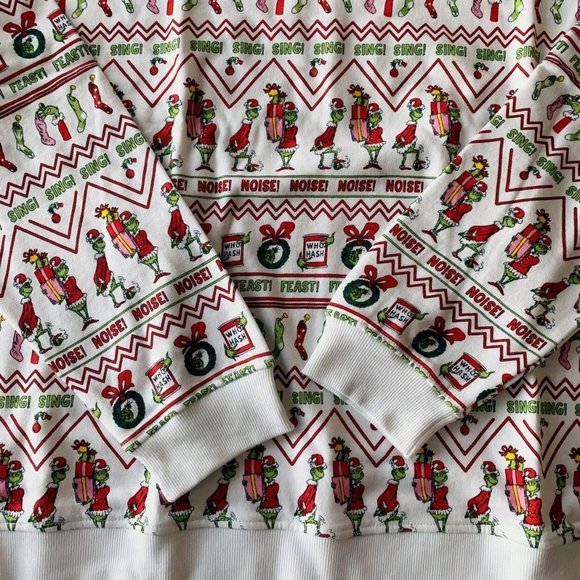 NEW Hanna Andersson Adult Unisex Dr. Seuss Grinch Holiday Sweatshirt XL - Picture 4 of 10